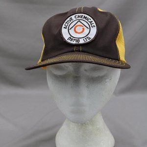 Vintage Patched Trucker Hat - Active Chemicals - Adult Snapback